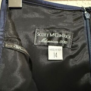 Vintage Scott‎ McClintock Millennium 2000 women's 14 31x42 Navy Party Maxi Skirt